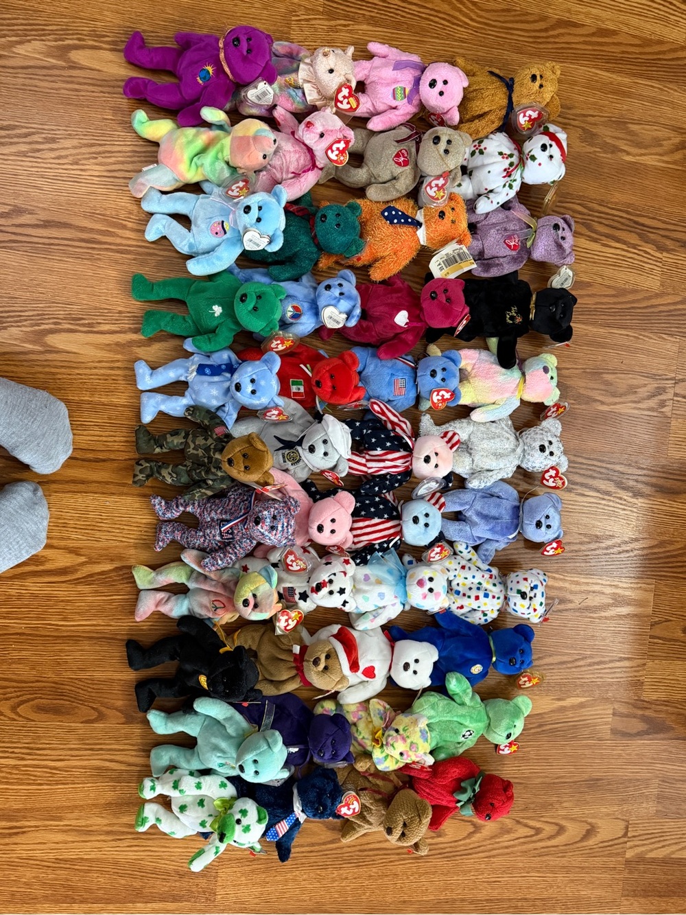 Ty Beanie Babies Assorted Multicolor Plush Bear Lot